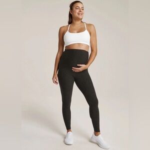 BEYOND YOGA LOVE THE BUMP MATERNITY MIDI LEGGING - DARKEST NIGHT